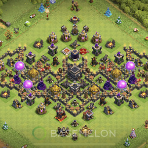 Town Hall Level 9 Progress Base Design, Layout #455
