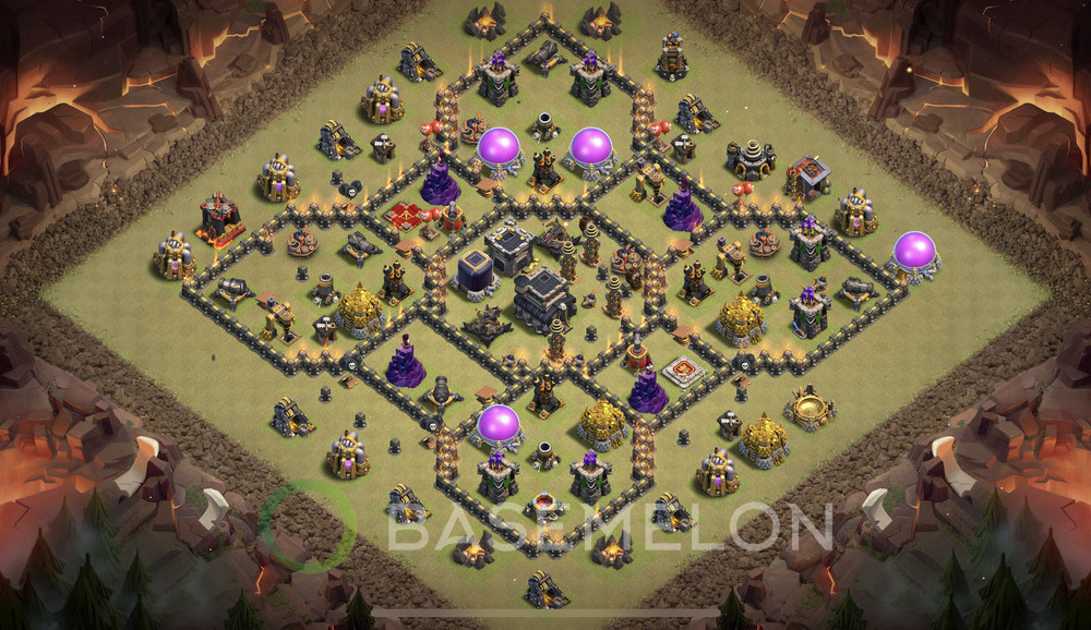 Town Hall Level 9 War Base Design 2024, Anti 2 Stars, Anti Everything, Layout #539