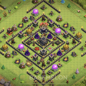 Rathaus Level 9 Verteidigung Base, Unbesiegbar, Anti Alles, Layout #574