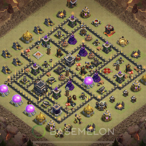 Rathaus Level 9 Krieg Base, Anti Alles, Layout #576