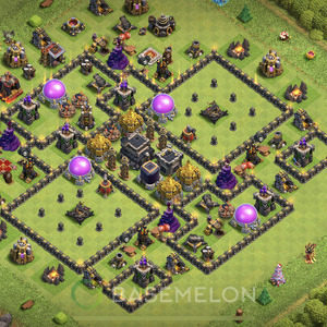 Rathaus Level 9 Farmen Base, Max Level, Anti Alles, Layout #698