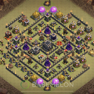 Rathaus Level 9 Krieg Base, Max Level, Anti Alles, Layout #715