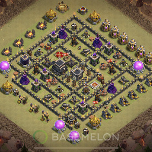 Rathaus Level 9 Krieg Base, Anti Alles, Layout #727