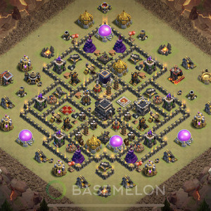 Rathaus Level 9 Krieg Base, Anti Alles, Layout #827