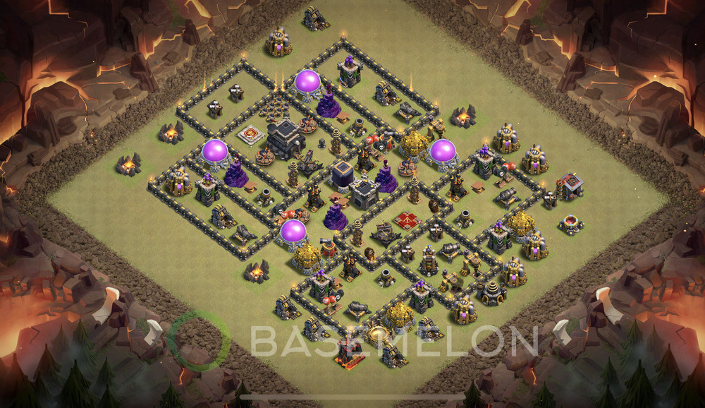 Town Hall Level 9 War Base Design 2025, Max Levels, Anti Everything, Layout #924