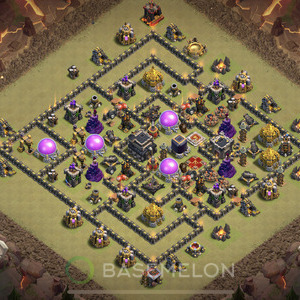 Rathaus Level 9 Krieg Base 2025, Anti 2 Sterne, Hybrid, Layout #980